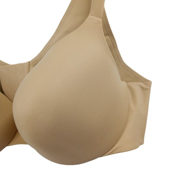 Cacique Beige Full Coverage Lined Underwire Bra Size 46D Stretch Adjustable - Picture 4 of 10